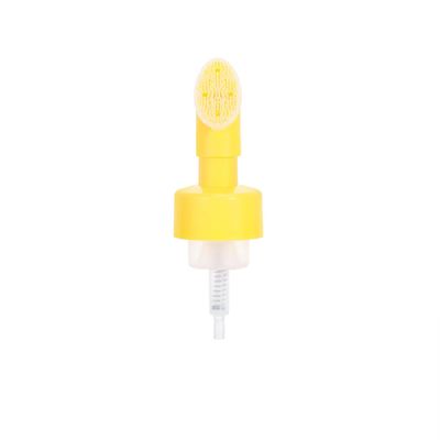40MM 42MM 실리콘 브러시 폼 펌프 디스펜서 내구성 있는 플라스틱 펌프 탑 럭셔리 핸드솝 및 스킨케어 브랜딩