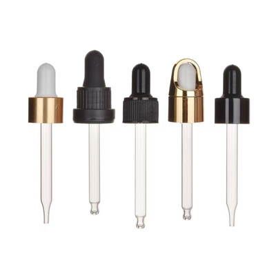 18mm 20mm 24mm 금 은 에센셜 오일 병을 위한 클로저 글래스 드롭퍼