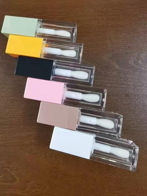 5ML 립 글러스 튜브 그라디언트 립 글러스 빈 튜브 사용자 지정 로고 붓과 함께 검은 용기