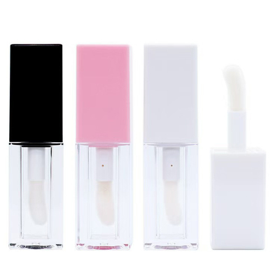 5ML 립 글러스 튜브 그라디언트 립 글러스 빈 튜브 사용자 지정 로고 붓과 함께 검은 용기