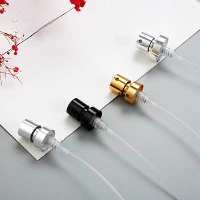15mm 럭셔리 향수 금 금 알루미늄 원자화 고체화 된 얇은 안개 분사 펌프