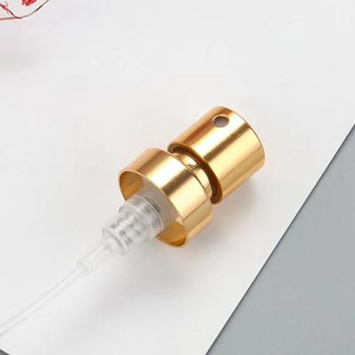 15mm 럭셔리 향수 금 금 알루미늄 원자화 고체화 된 얇은 안개 분사 펌프