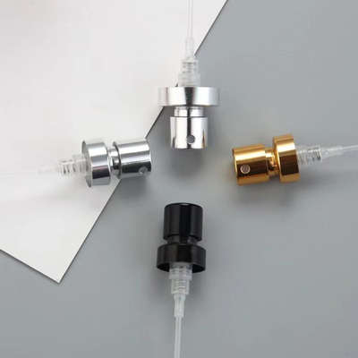 15mm 럭셔리 향수 금 금 알루미늄 원자화 고체화 된 얇은 안개 분사 펌프