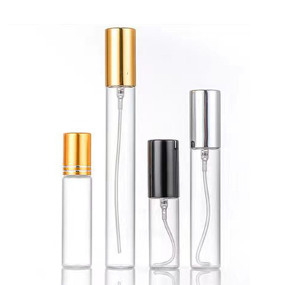 5ml 품질 빈 미니 샘플 블랙 골드 실버 알루미늄 스프레이어 유리 스프레이