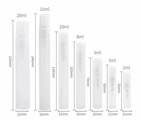 10ml PET 플라스틱 투명 향수 스프레이 병 화장품 얇은 안개 병 피부 관리 세럼 로션 샴푸
