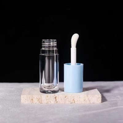 반짝이는 빈 튜브 사용자 지정 로고 검은 컨테이너 브러쉬와 함께 5ML 립 반짝이는 튜브 기울기 립