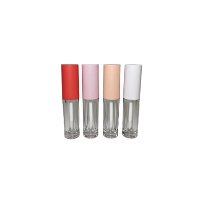 패키지 빈 6ml 맑은 입술 광택 튜브 스 Wand Round Custom Logo 입술 광택 튜브