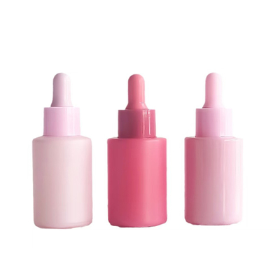 마카론 컬러 에센셜 오일 병 30ml 플라스틱 PP 펌프와 유리 재료