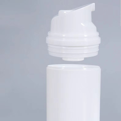 White Color Crimp Pump Airless Dispenser Bottle With 30ml 50ml 80ml 100ml Support Customization