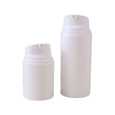 White Color Crimp Pump Airless Dispenser Bottle With 30ml 50ml 80ml 100ml Support Customization
