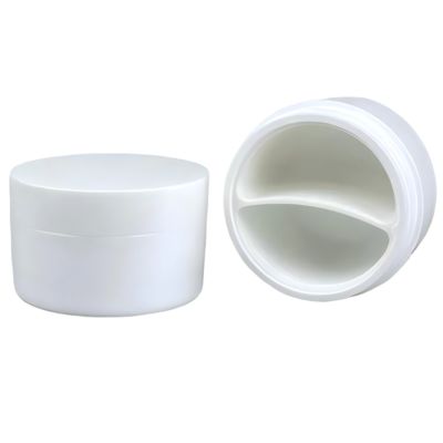15g 30g 50g Luxury White Plastic Cream Jar High Quality Polypropylene Lid Packaging Cosmetic 