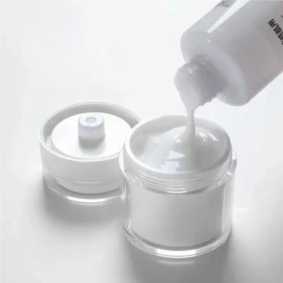 15g 30g 50g 100g Round PS Double Wall Airless Pump Face Cream Jar New Design