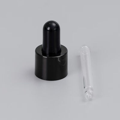 18mm 20mm 24mm 28mm Silicone Bulb Gold Silver Smooth Matt Closure Plastic Dropper for Essential Oil