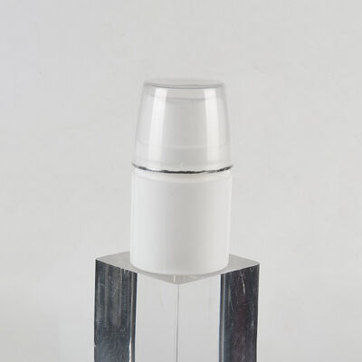 특수 크림프 펌프 헤드 디자인 PP 에어리스 디스펜서 보틀, 30ml 50ml 75ml 100ml 150ml 다양한 용량 옵션, 오버 캡 색상 실크 인쇄 및 무광 스프레이 가능