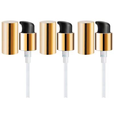 24mm 부드러운 PP 플라스틱 액체 디스펜서 펌프 알루미늄 트리트먼트 크림 로션 펌프 (포장용 병)