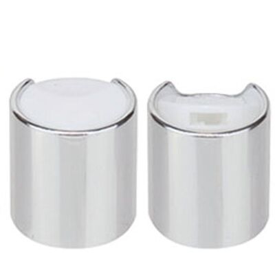 24/410 PP 둥근 프레스 금속 모자 금/은하 플라스틱 디스크 상단 뚜?? UV 인쇄 24mm 나사 모자