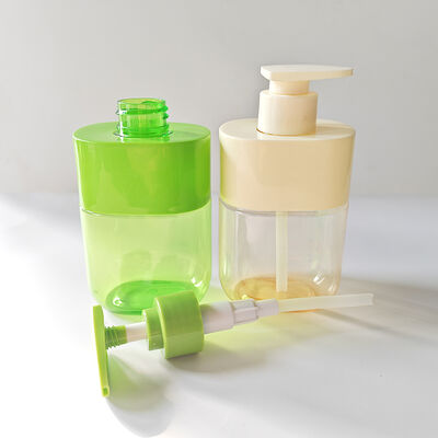 300ml 평면 로션 병 맞춤 색상 어깨 장갑 투명한 몸 고급 스킨케어 포장