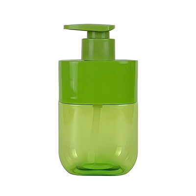 프리미엄 300ml 평면 로션 펌프 병 맞춤 색상 어깨 장갑 투명 몸 럭셔리 피부 관리 포장