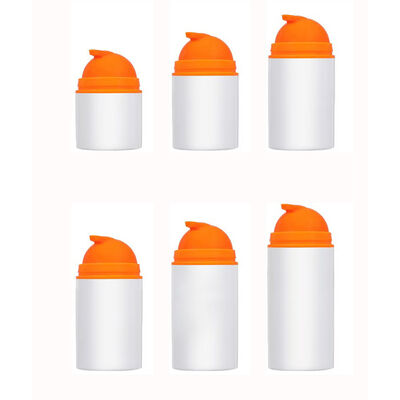 Crimp Pump Style 35ml 50ml 100ml Plastic Airless Dispenser Pump Bottle with PP Over Cap