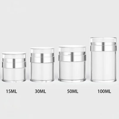 15/30/50/100ml 공기 없는 프레스 크림 병 병 사용자 정의 디자인 피부 관리 화장품