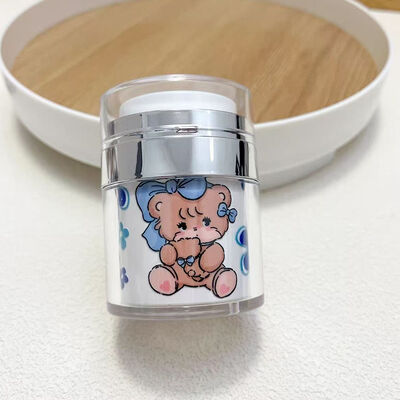 15/30/50/100ml 공기 없는 프레스 크림 병 병 사용자 정의 디자인 피부 관리 화장품