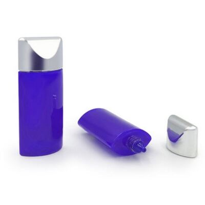 50ml Sunscreen Lotion Bottle Silver Cap Oval Plastic Cosmetic Container  Foundation BB Cream  Skincare