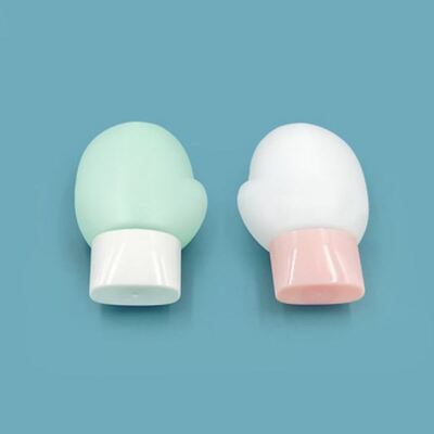 Cute Pink Egg-Shaped PET Bottle 50ml Sun Protection Serum Travel Size Packaging