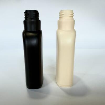 28mm 200ml HDPE 33g 매트 블랙/베이지 빈 플라스틱 병 샴푸 로션 화장품 포장