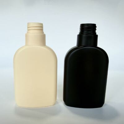 28mm 200ml HDPE 33g 매트 블랙/베이지 빈 플라스틱 병 샴푸 로션 화장품 포장