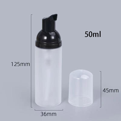 50ml 검은색 32mm 폼 펌프 병 세트 몸 씻기 및 얼굴 청소용 폼 솜 디스펜서