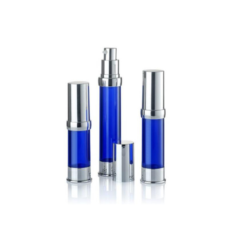 50ml 120ml 직선 둥근 톤 병 공기 없는 로션 용기 이중 벽