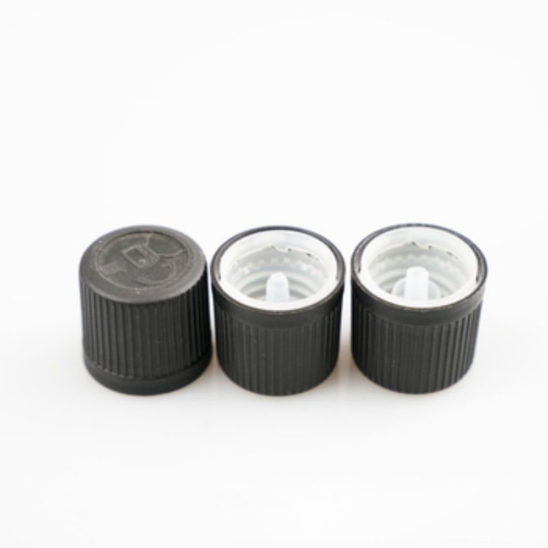 20mm 24mm 28mm 검정색 골판형 플라스틱 나사 캡 유도 밀봉 개스킷 또는 압력 감응 밀봉 개스킷