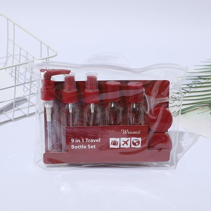50ml 여행 병 세트 누출 방지 여행 병 세트 샴푸 로션 액체 비행기 세트