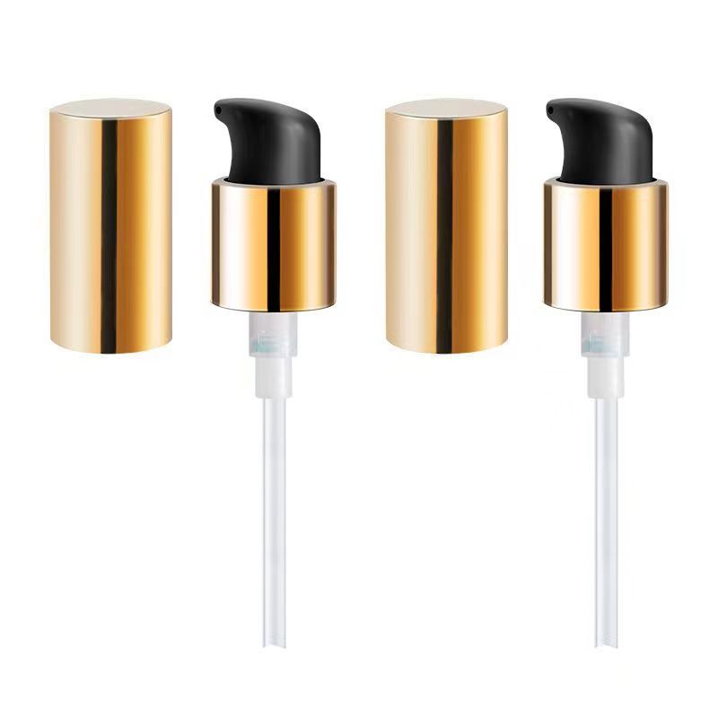 24mm 부드러운 PP 플라스틱 액체 디스펜서 펌프 알루미늄 트리트먼트 크림 로션 펌프 (포장용 병)