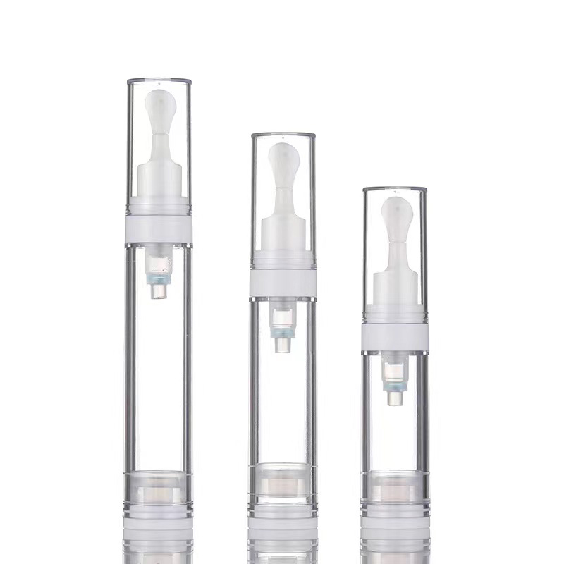 5ml 10ml 15ml Plastic Airless Tube with Roller Massage Emulsion Essence Oils Eye Cream Skin Care Vacuum Bottle