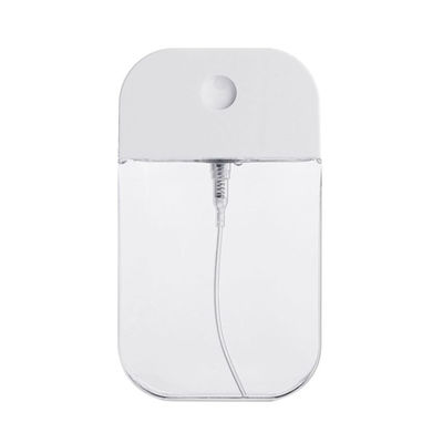 30ml 50ml 휴대용 재충전 가능한 PETG 플라스틱 화장품 스프레이 향수 카드 모양 병 고무 프레임 여행 사용 편리